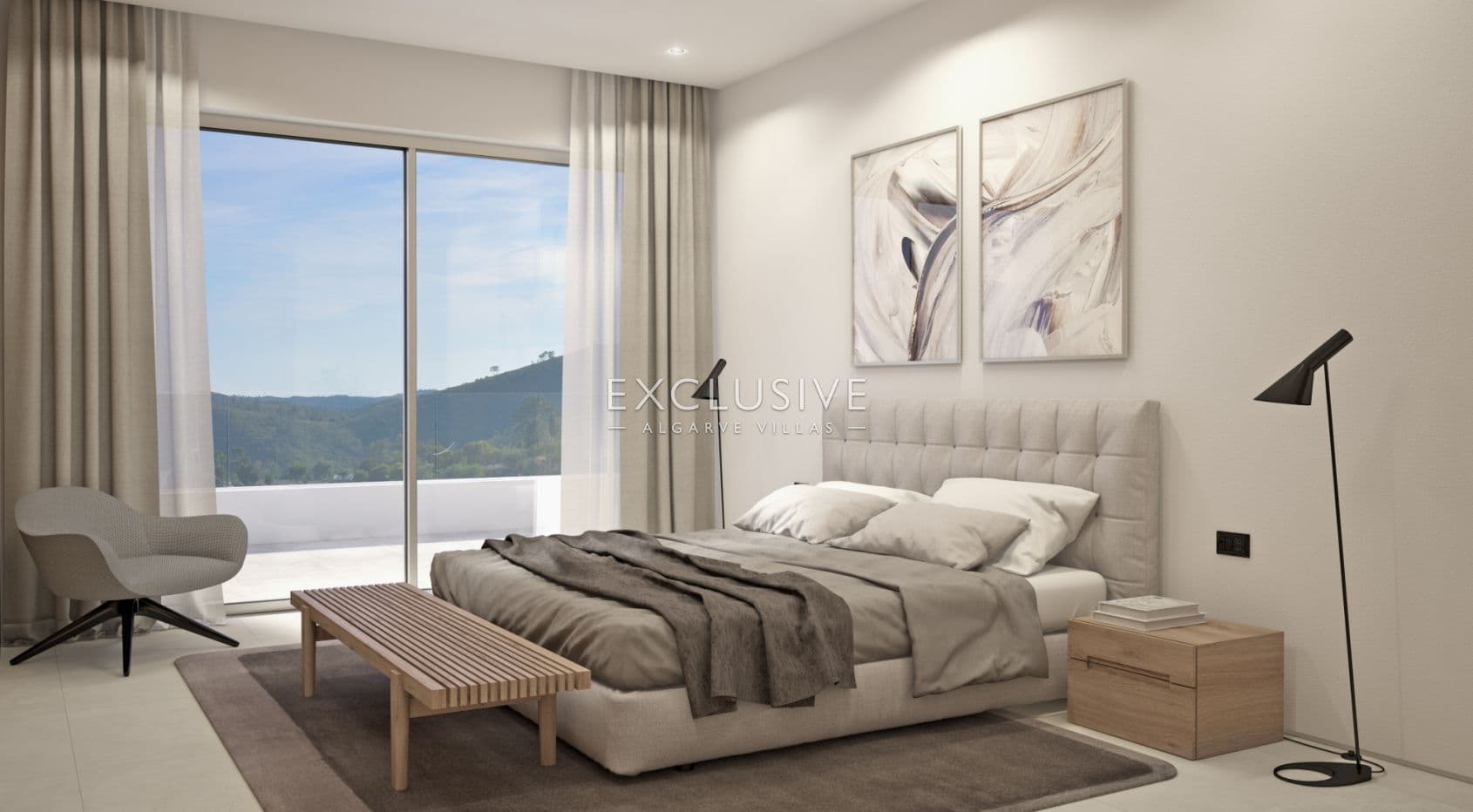 New luxurious villa, with elevator and seaviews in Caldas de Monchique, Algarve