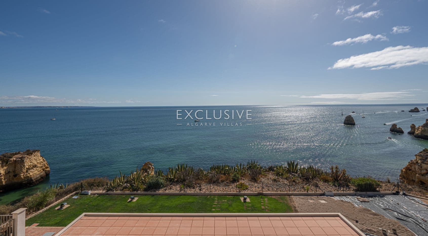 Ocean front 8 bed villa with private island in Lagos, Algarve, Portugal