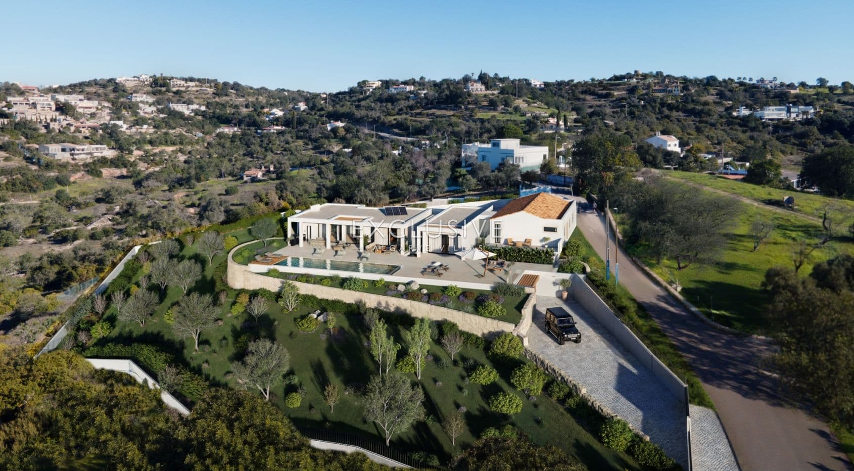 Neubau Villa mit 3 Schlafzimmern, Pool und Küstenblick in der Nähe von Loule, Algarve