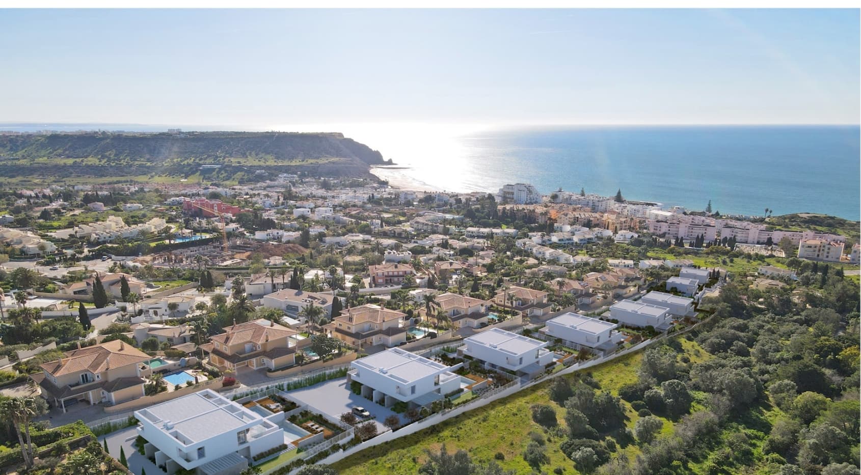 Moradia exclusiva com vista para o mar num condomínio fechado em Monte Lemos, Praia da Luz