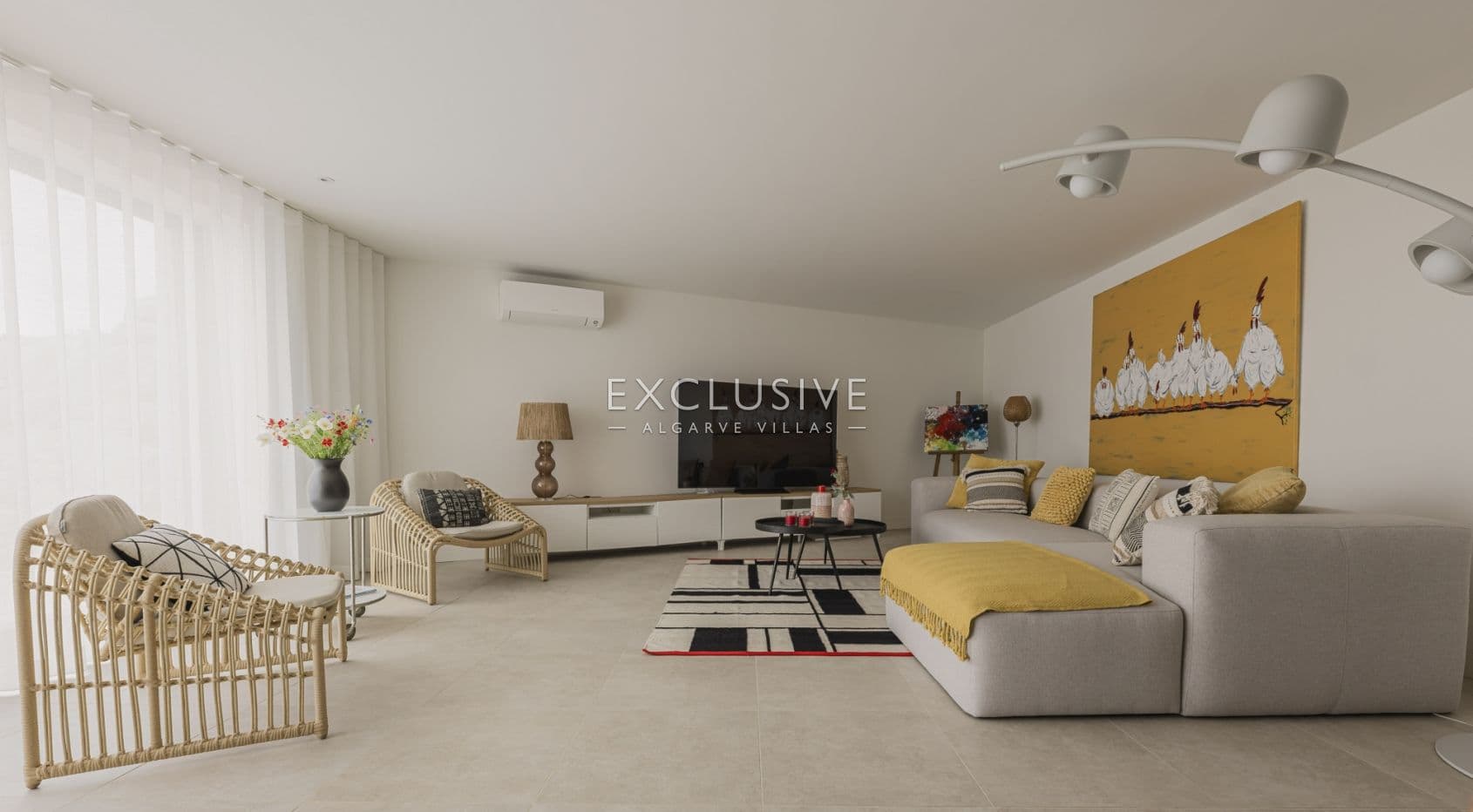 Luxuriöse, moderne Villa neben dem Golfplatz Palmares mit Panoramablick auf das Meer in