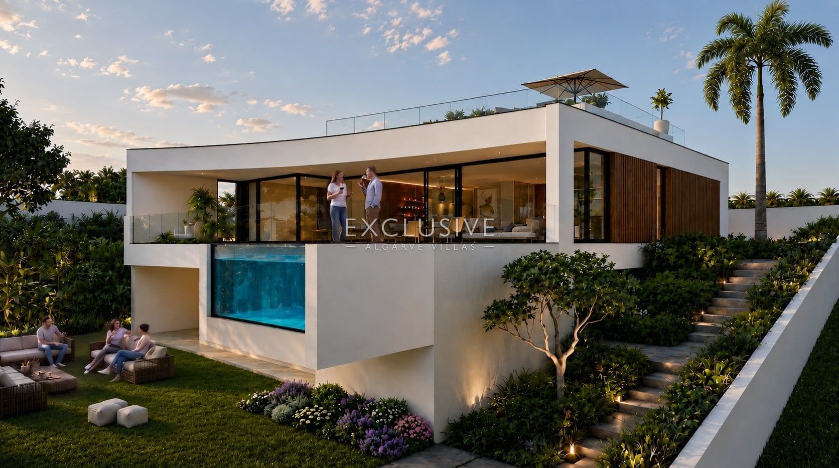 Turnkey Contemporary Villa Project with Ocean Views in Praia da Luz, Algarve