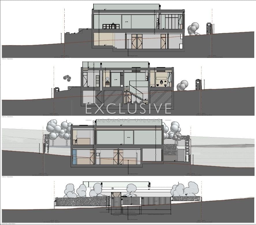 Turnkey Contemporary Villa Project with Ocean Views in Praia da Luz, Algarve