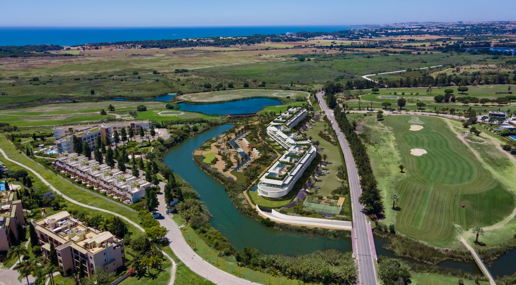 3 slaapkamer luxe eigentijds appartement in Vilamoura uitzicht op de golf