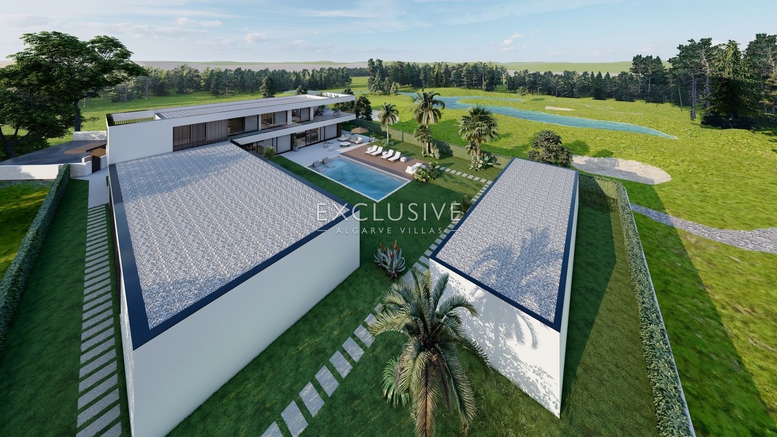Zeitgenössische luxusvilla, 5 schlafzimmer, 1st line golf resort Penina, Algarve