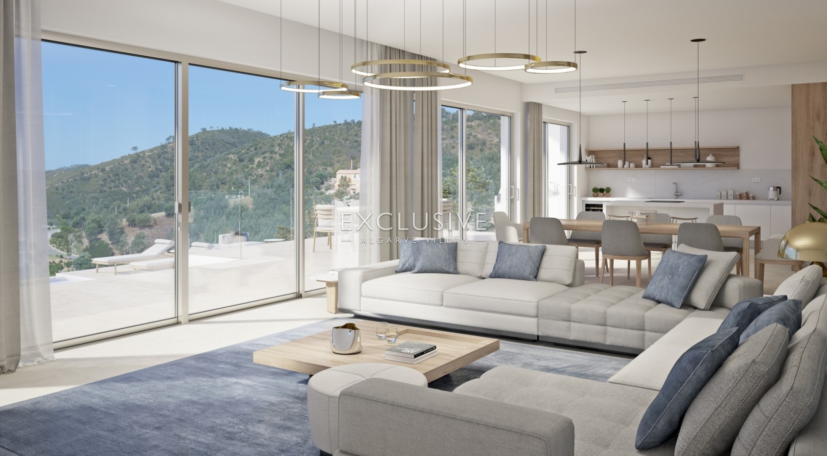 Neue luxuriöse Villa mit Aufzug und Meerblick in Caldas de Monchique, Algarve.