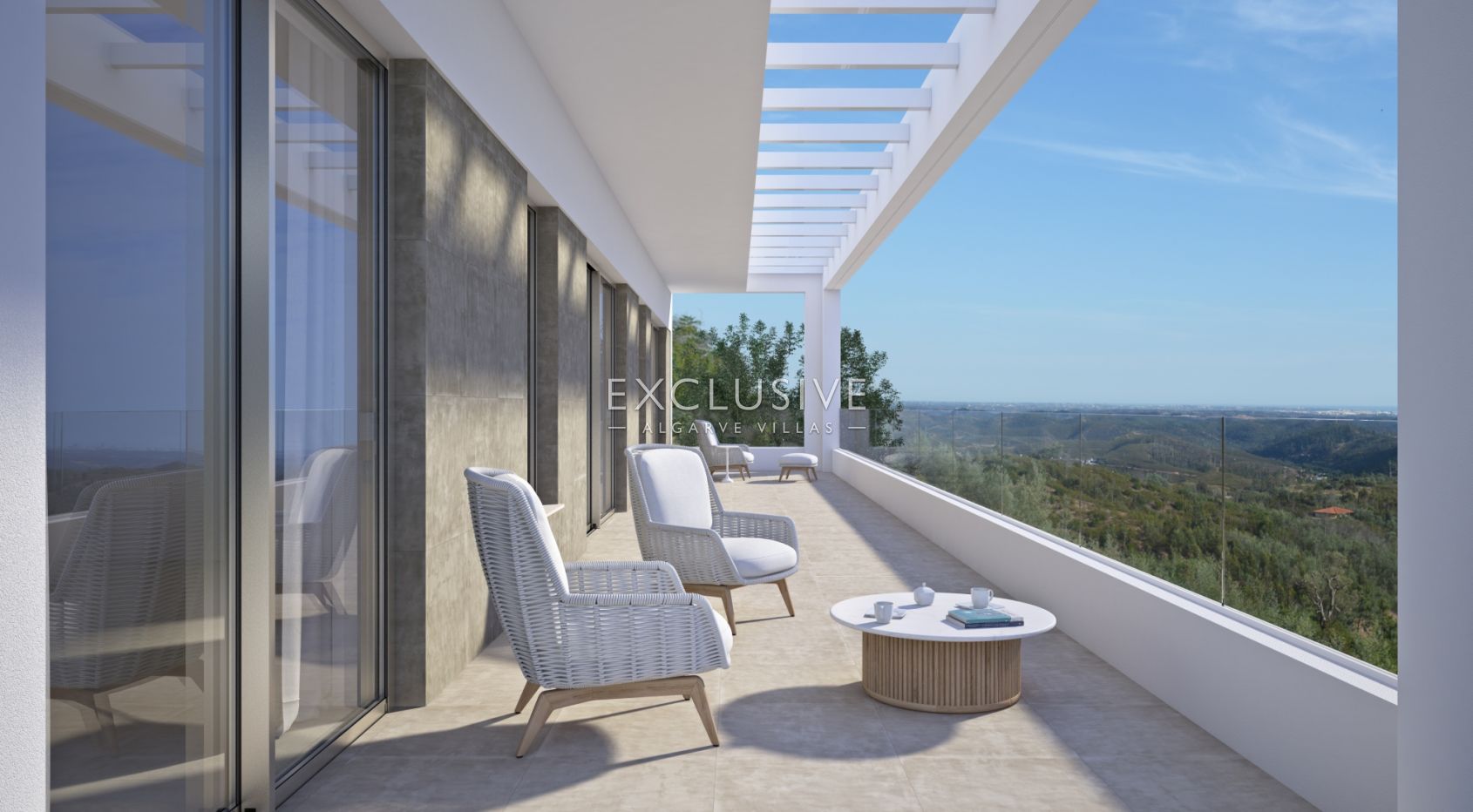 Neue luxuriöse Villa mit Aufzug und Meerblick in Caldas de Monchique, Algarve.
