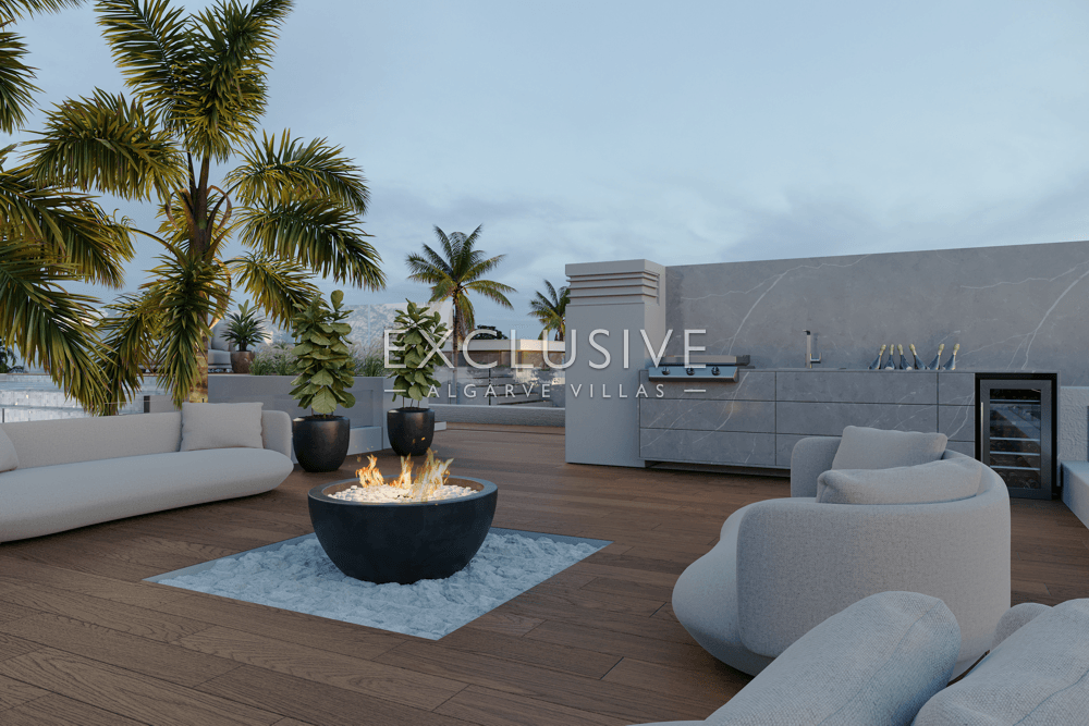 New luxury villa in Carvoeiro, 1 km from beach, modern design, rooftop swimming pool