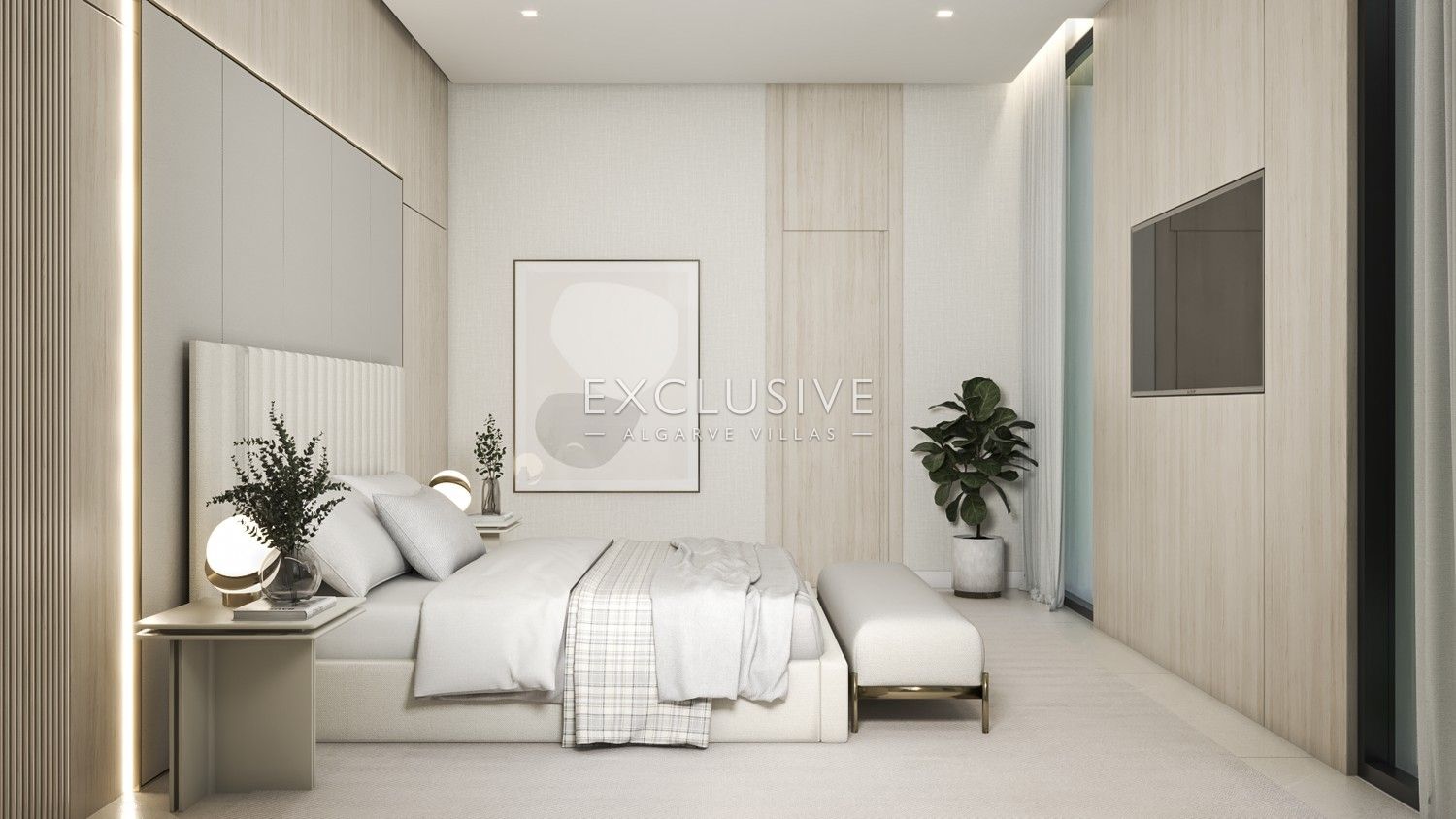 New luxury villa in Carvoeiro, 1 km from beach, modern design, rooftop swimming pool