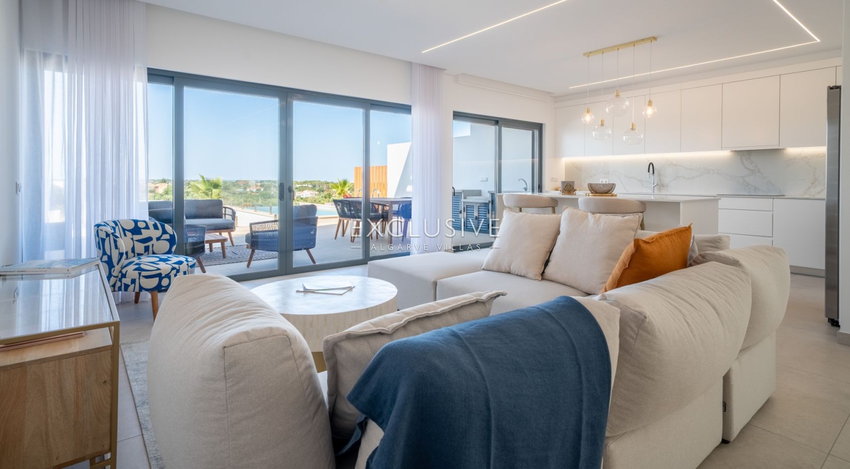 Modern Villa Luxury in Tranquil Almancil with Distant Sea Views, Algarve