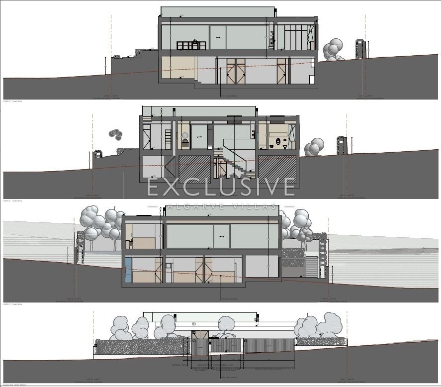 Ocean View Plot with Approved Contemporary Villa Project in Praia da Luz, Algarve