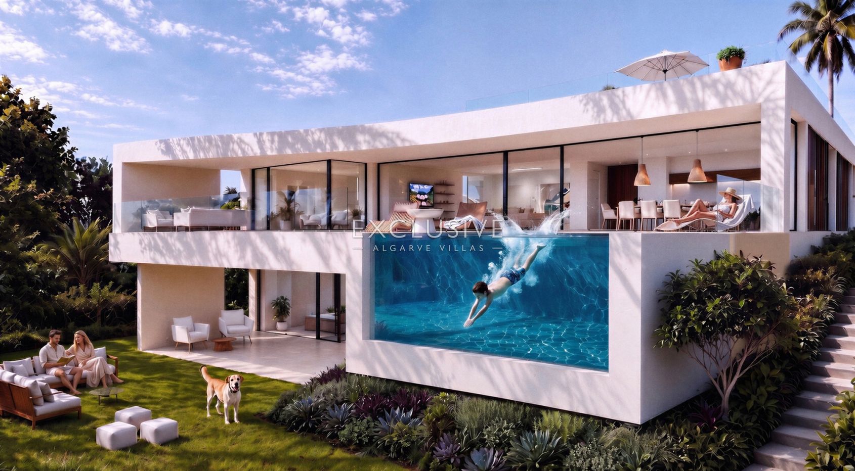 Turnkey Contemporary Villa Project with Ocean Views in Praia da Luz, Algarve