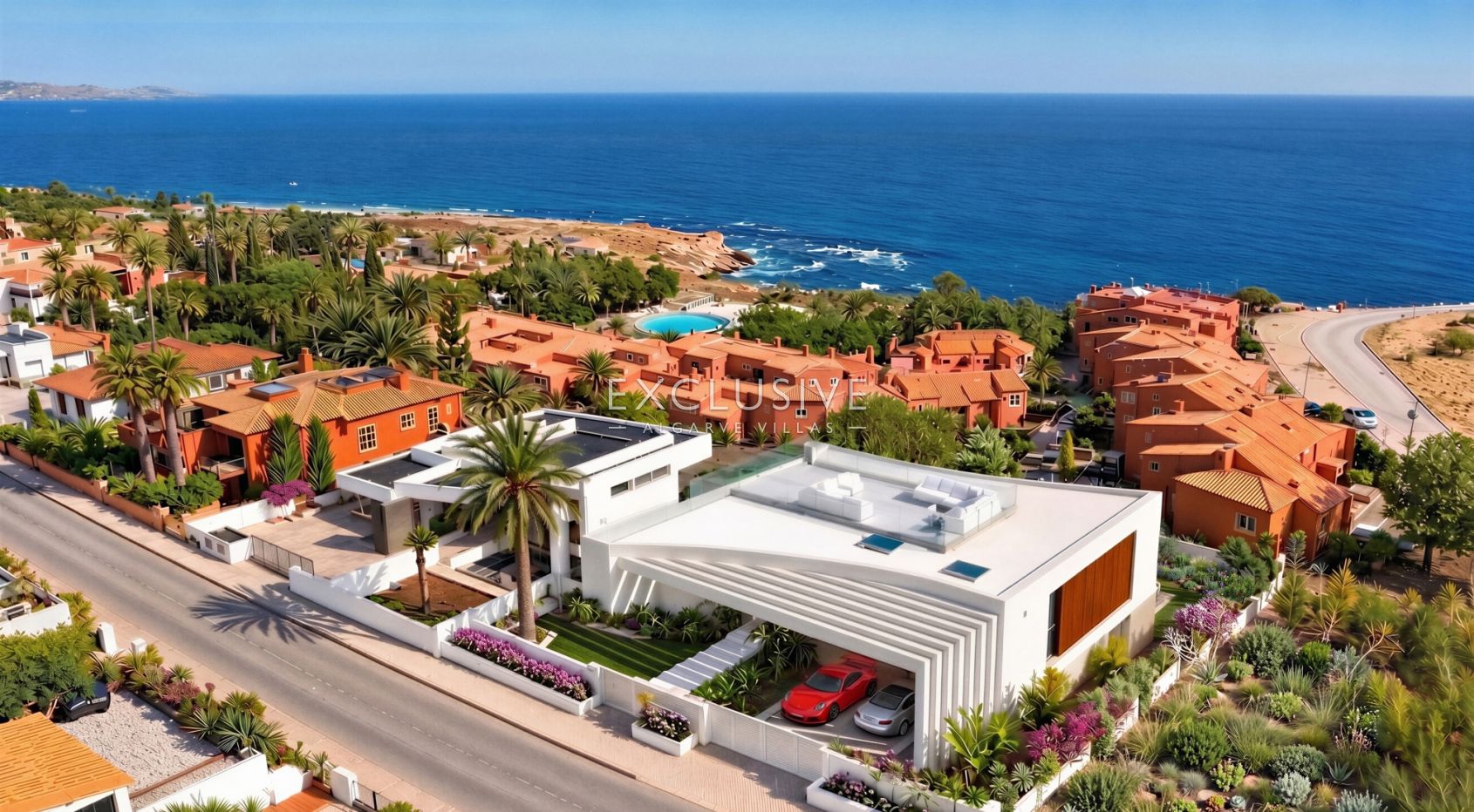 Projet de villa contemporaine clé en main avec vue sur l'océan à Praia da Luz, en Algarve