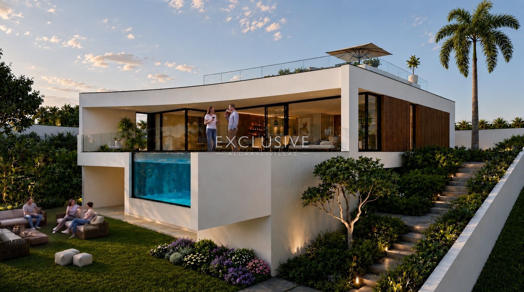 Projet de villa contemporaine clé en main avec vue sur l'océan à Praia da Luz, en Algarve