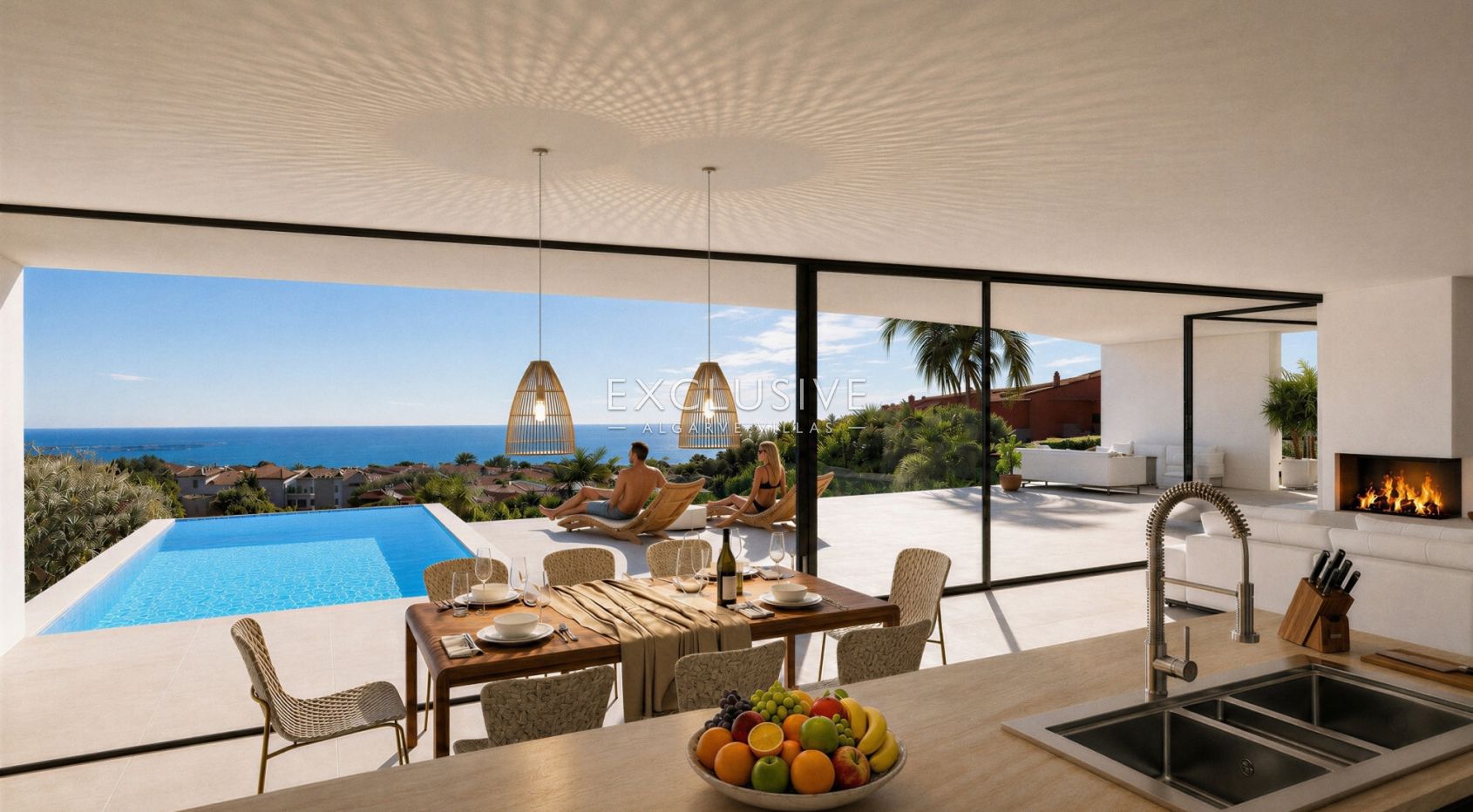 Projet de villa contemporaine clé en main avec vue sur l'océan à Praia da Luz, en Algarve