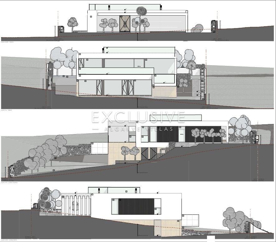 Projet de villa contemporaine clé en main avec vue sur l'océan à Praia da Luz, en Algarve