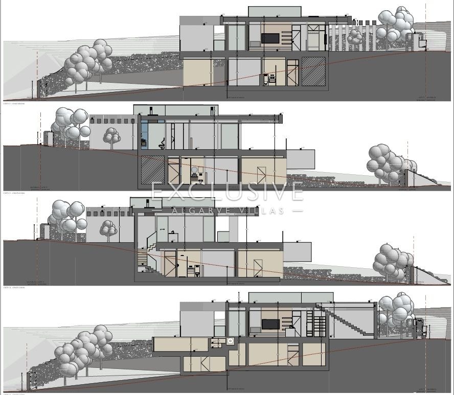 Projet de villa contemporaine clé en main avec vue sur l'océan à Praia da Luz, en Algarve