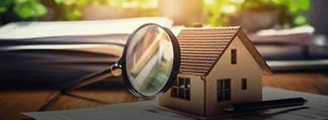a compass and a house