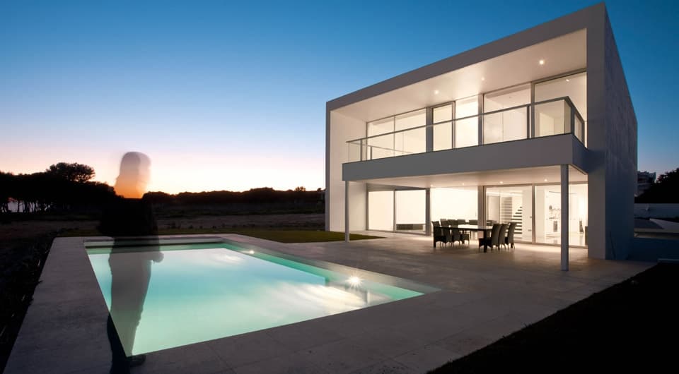 Unique luxury sea view Contemporary villa on front line plot in Burgau near Lagos, Algarve