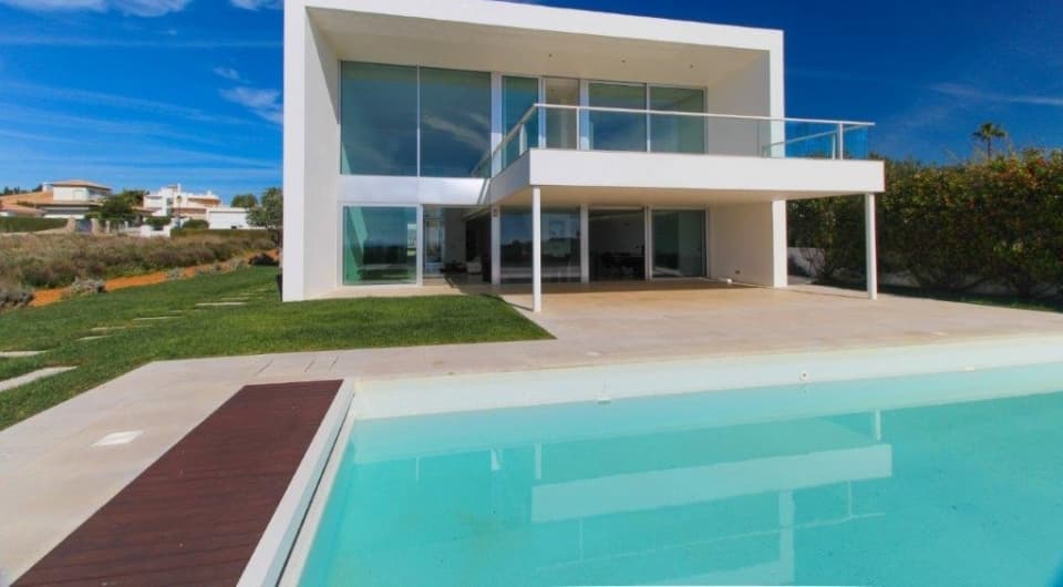 Unique luxury sea view Contemporary villa on front line plot in Burgau near Lagos, Algarve