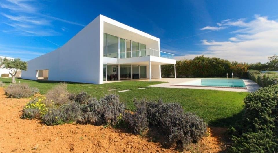 Unique luxury sea view Contemporary villa on front line plot in Burgau near Lagos, Algarve