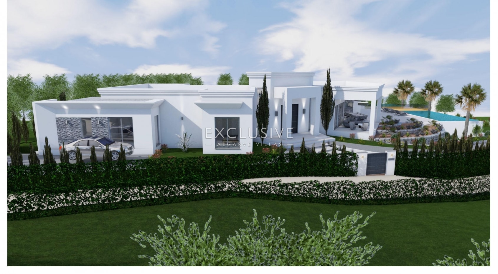 Fantastic plot with panoramic view with project for renovation villa near Vilamoura