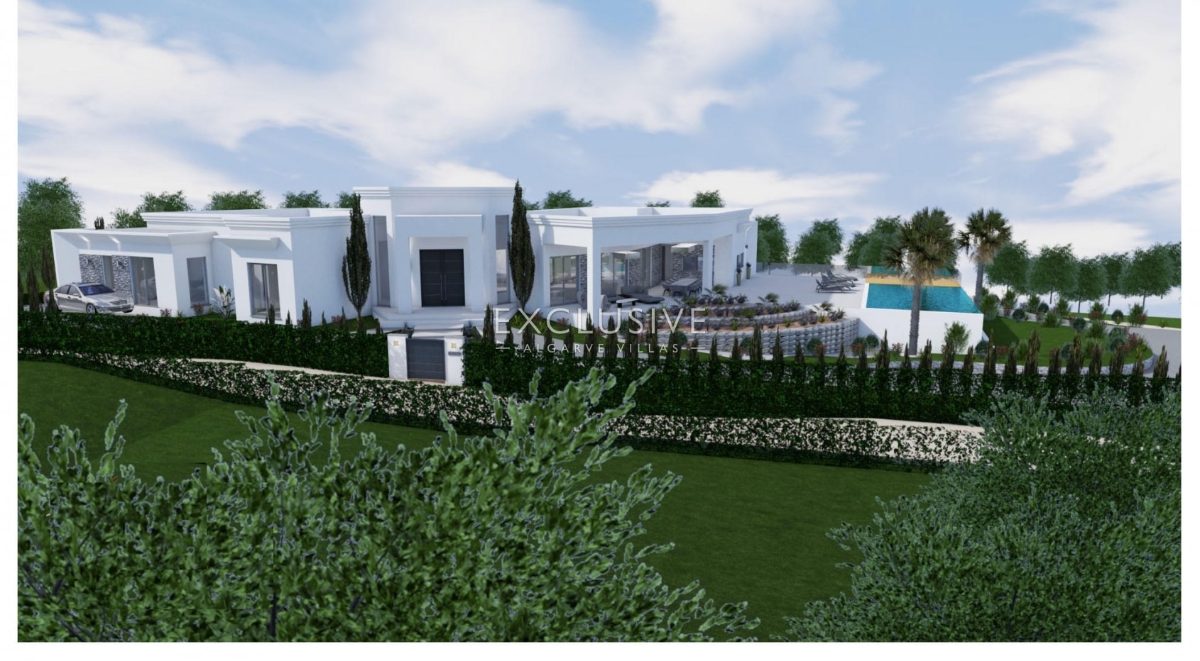 Fantastic plot with panoramic view with project for renovation villa near Vilamoura