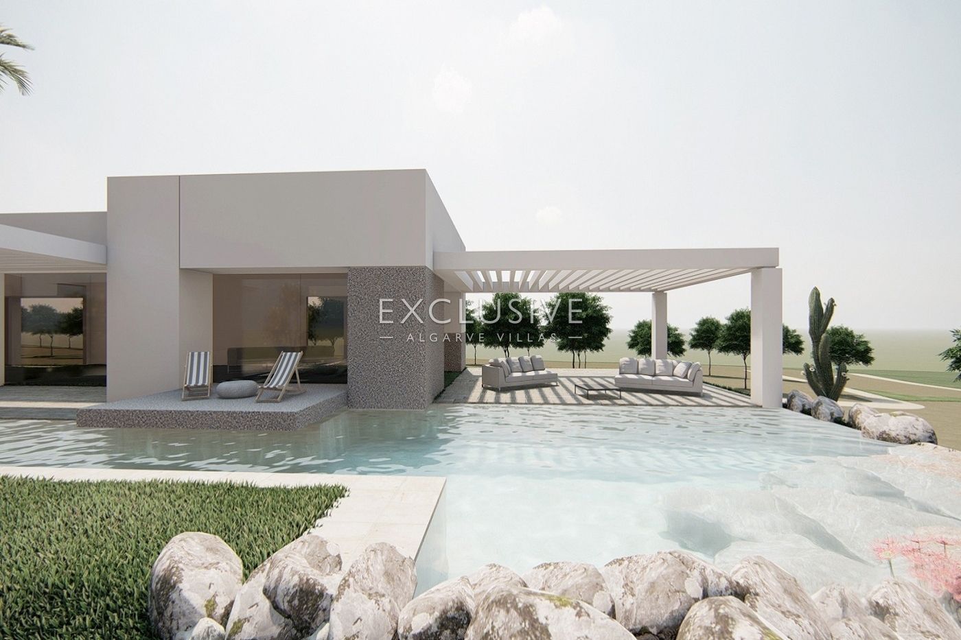 4 ha oder Land in der Nähe von Vale do Lobo mit Projekt für ein großes Haus mit Swimmingpool, zu ver