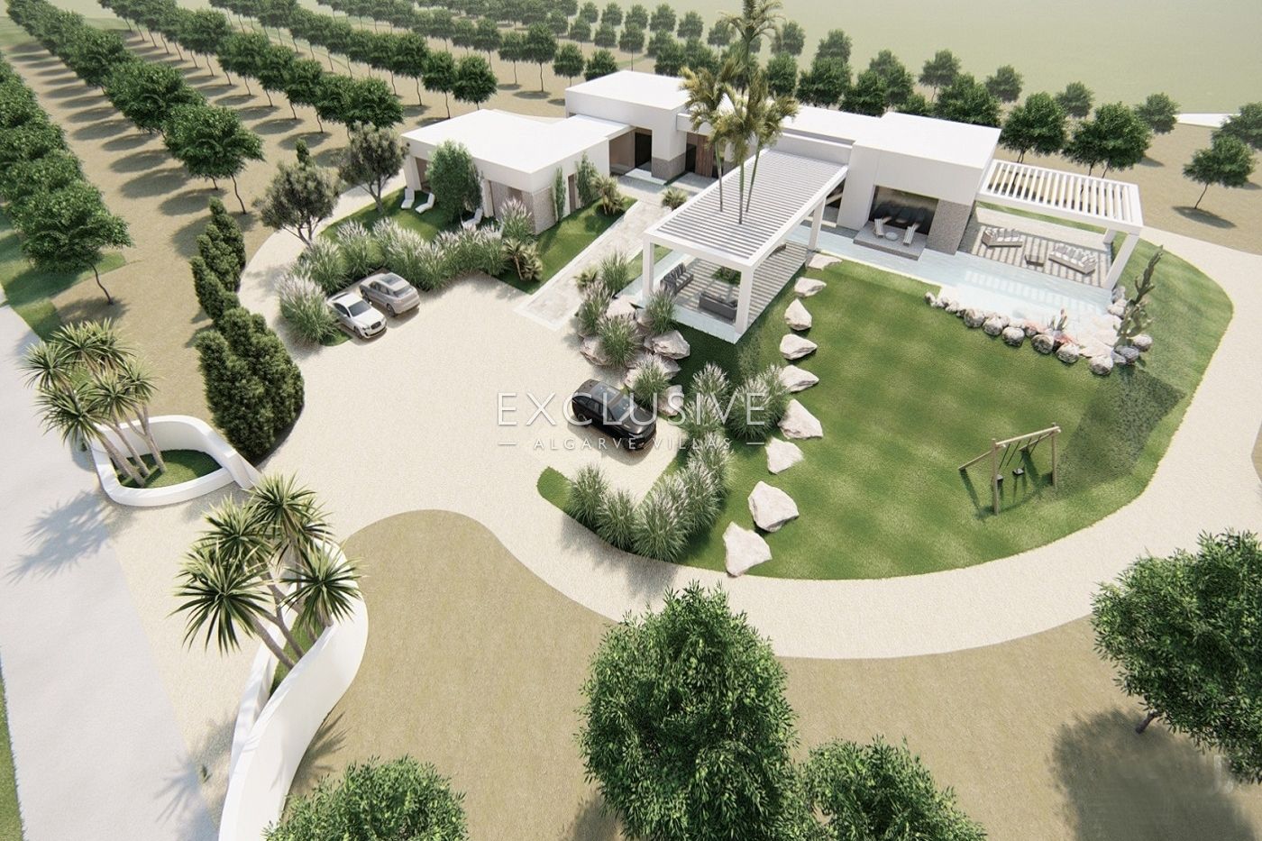 4 ha oder Land in der Nähe von Vale do Lobo mit Projekt für ein großes Haus mit Swimmingpool, zu ver