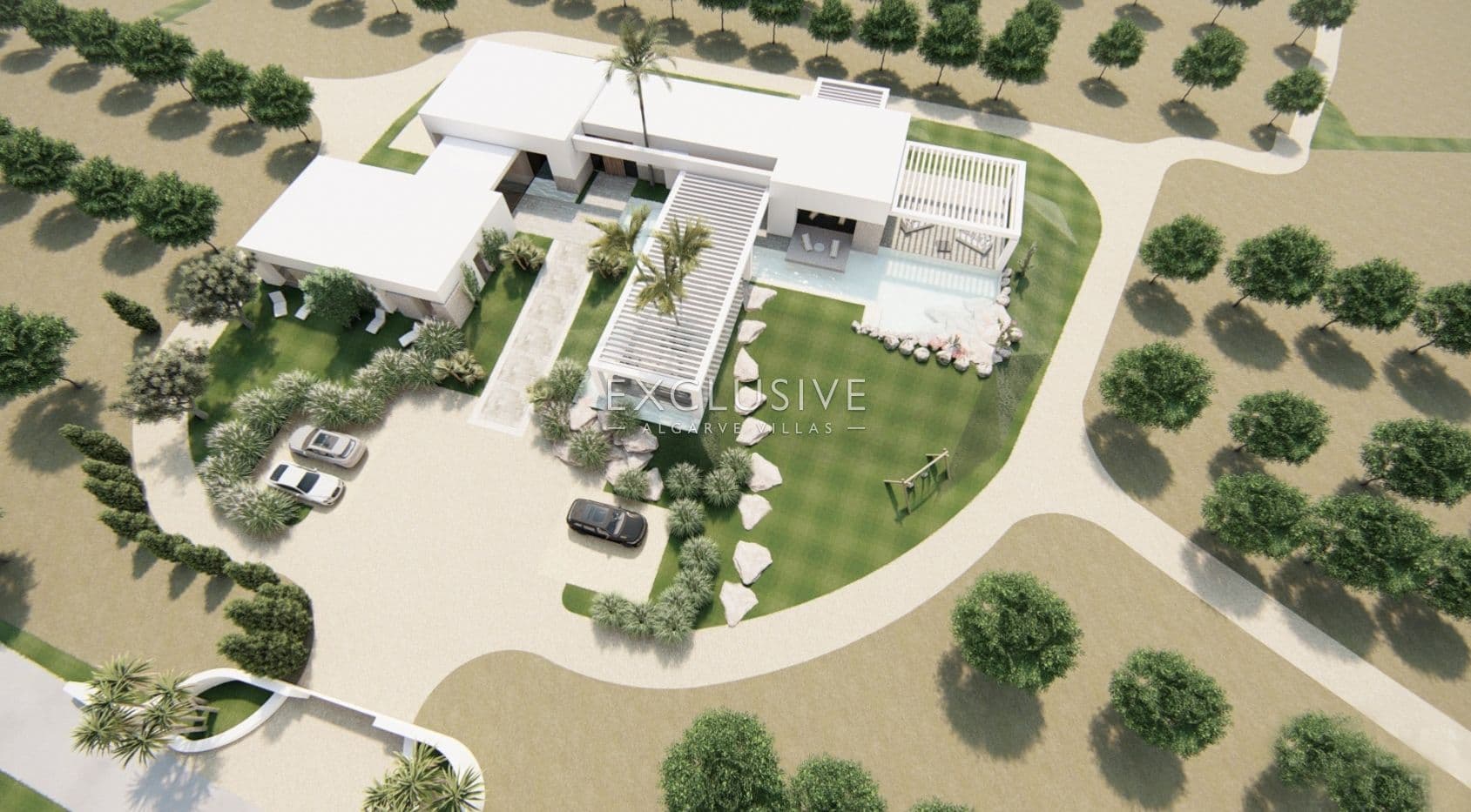4 ha of Land near Vale do Lobo with project for a large home with swimming pool, Algarve