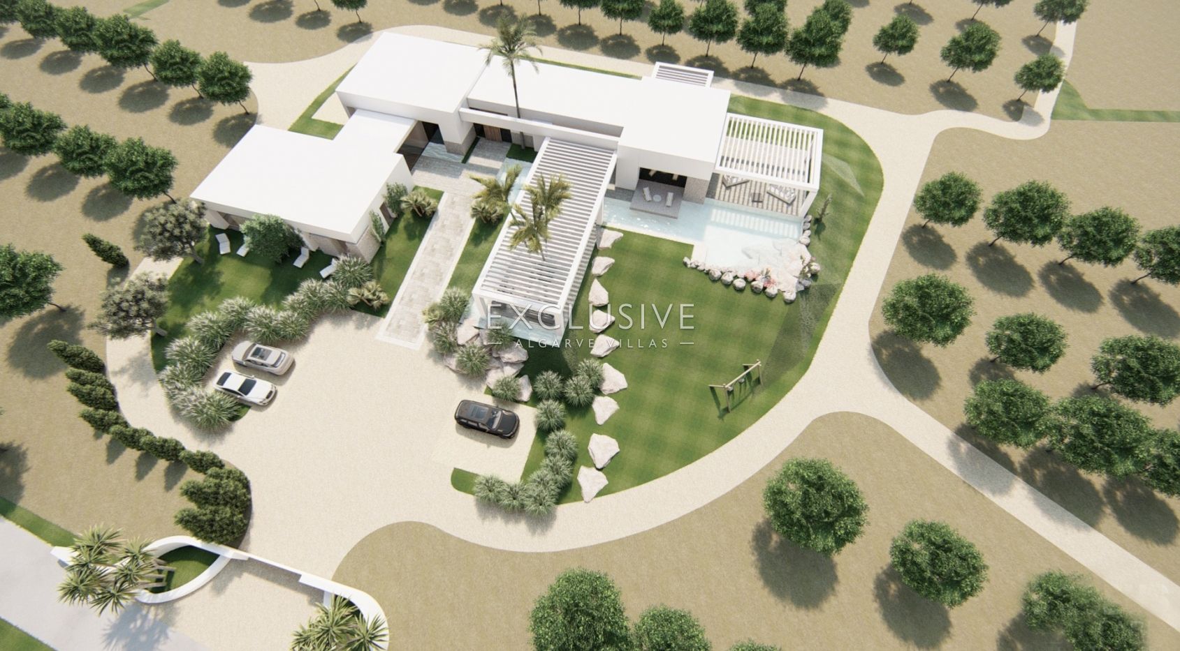 4 ha oder Land in der Nähe von Vale do Lobo mit Projekt für ein großes Haus mit Swimmingpool, zu ver