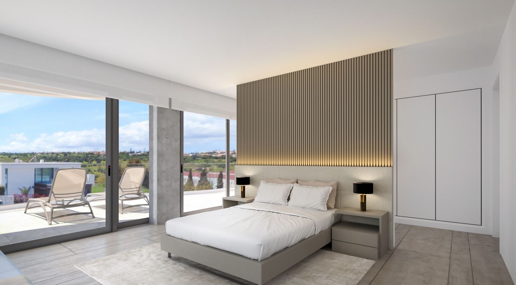 Gloednieuwe, moderne villa in Lagos, vlakbij het strand van Porto de Mós, Algarve