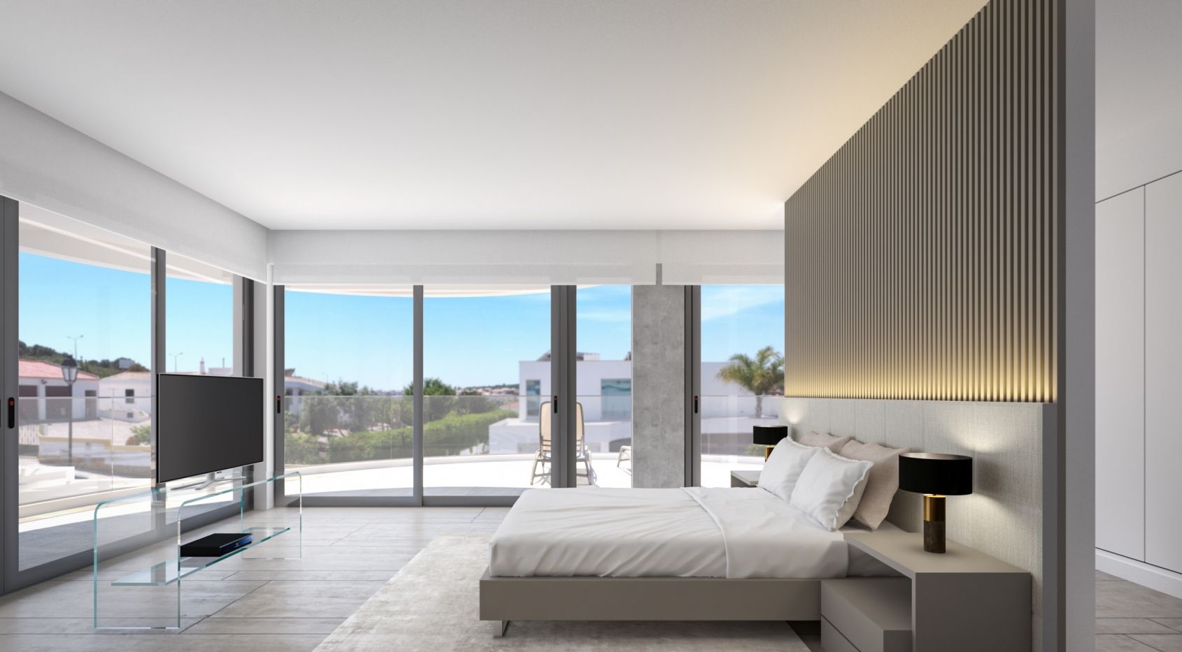 Gloednieuwe, moderne villa in Lagos, vlakbij het strand van Porto de Mós, Algarve