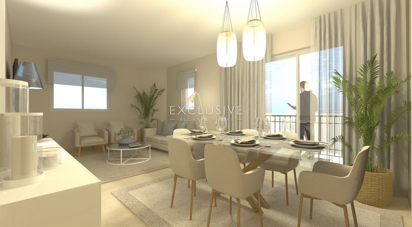 Modern 2-slaapkamerappartement in Lagos (Algarve) dicht bij het centrum