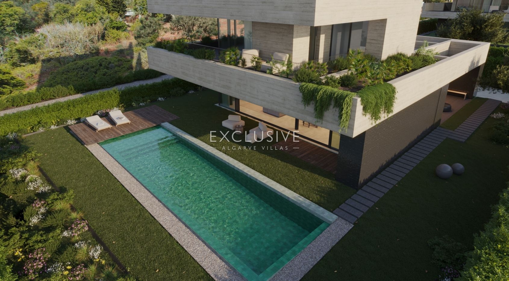 Prachtige moderne designvilla met zeezicht in Luz, Algarve