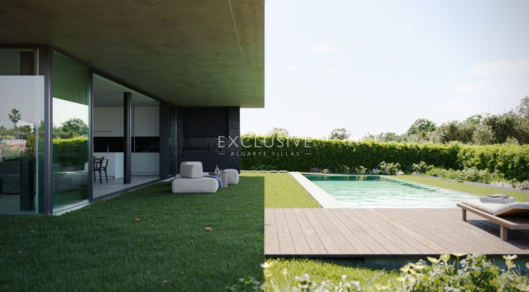 Prachtige moderne designvilla met zeezicht in Luz, Algarve