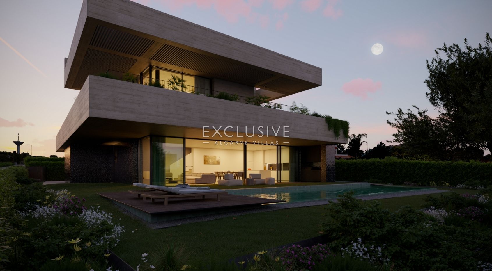 Prachtige moderne designvilla met zeezicht in Luz, Algarve