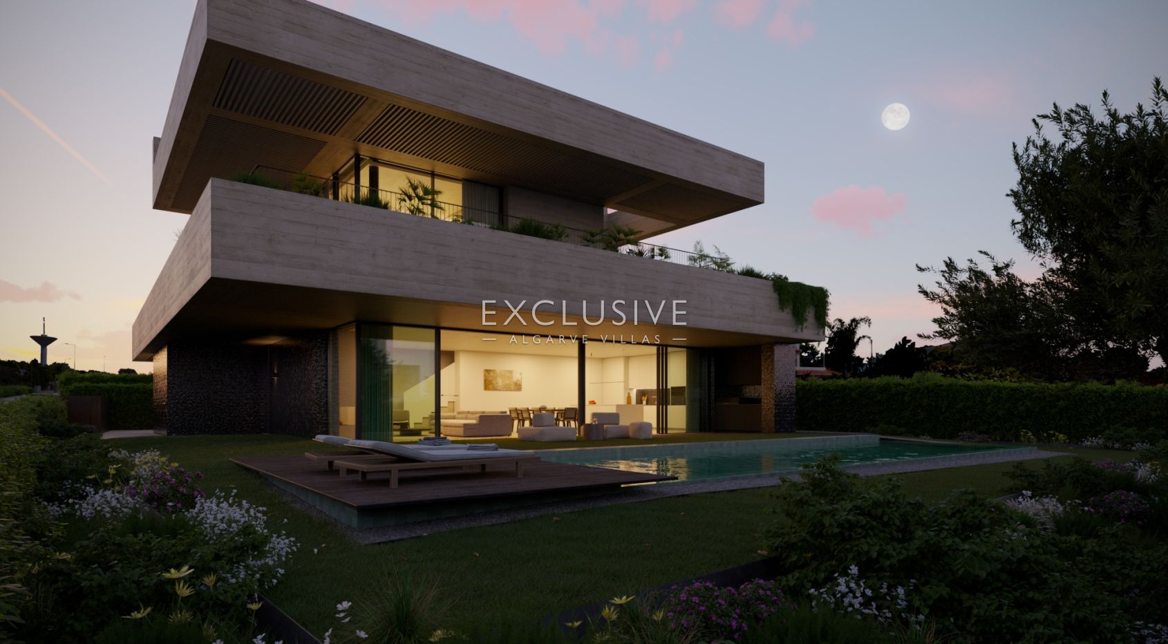 Prachtige moderne designvilla met zeezicht in Luz, Algarve