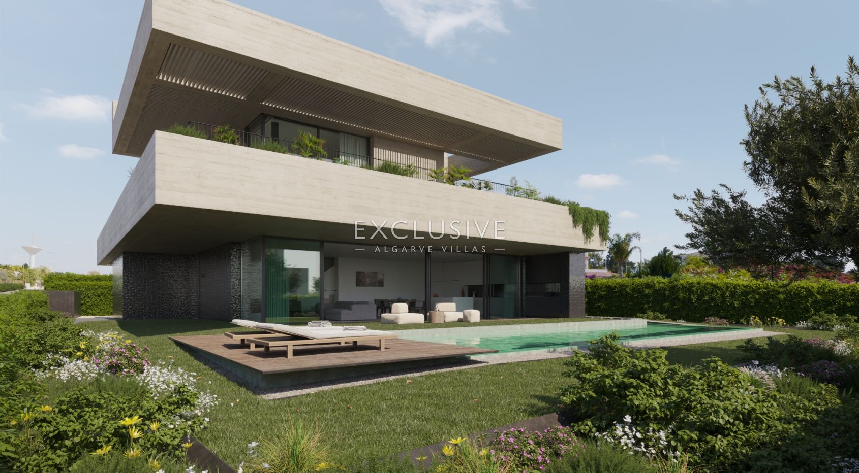 Prachtige moderne designvilla met zeezicht in Luz, Algarve