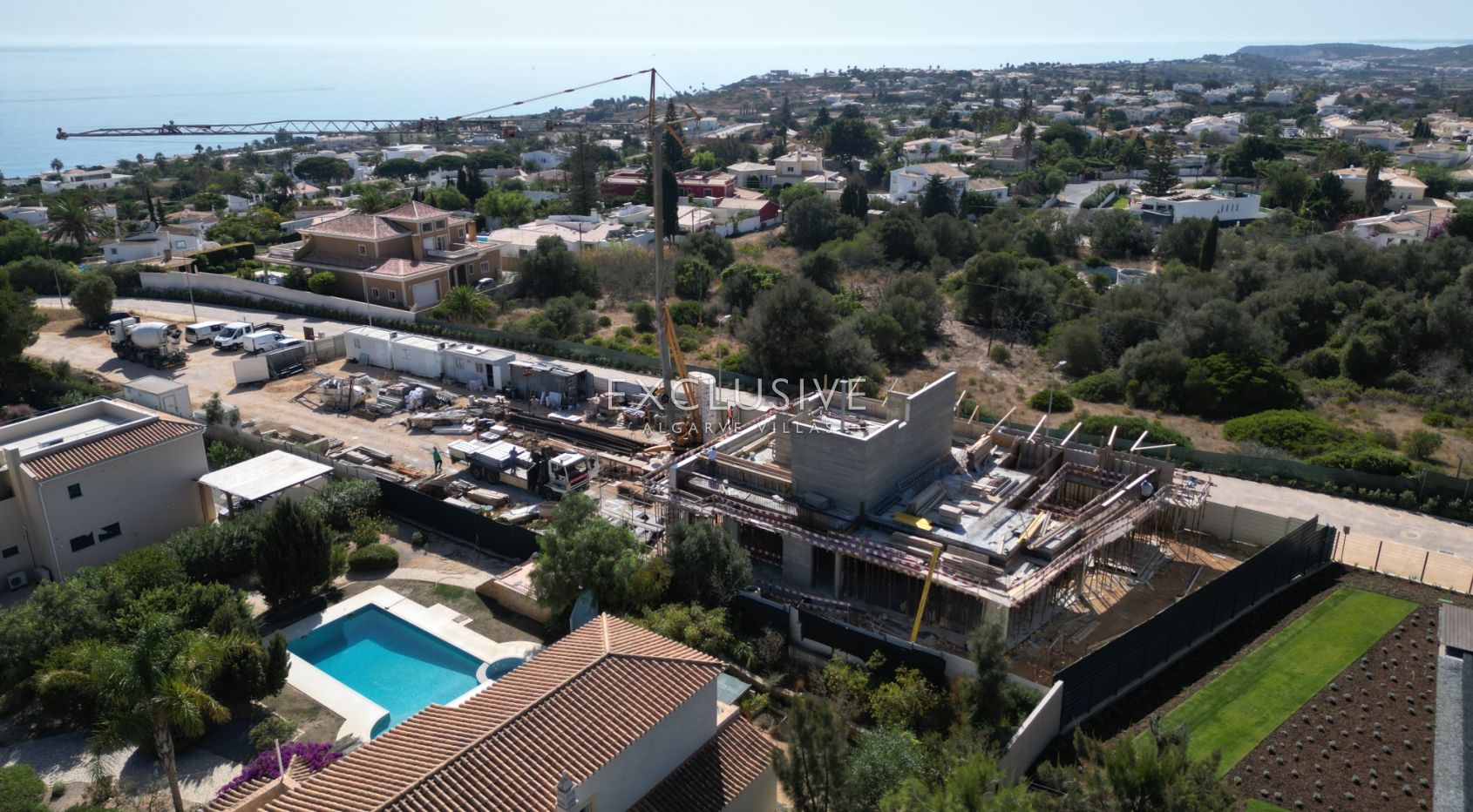 Prachtige moderne designvilla met zeezicht in Luz, Algarve