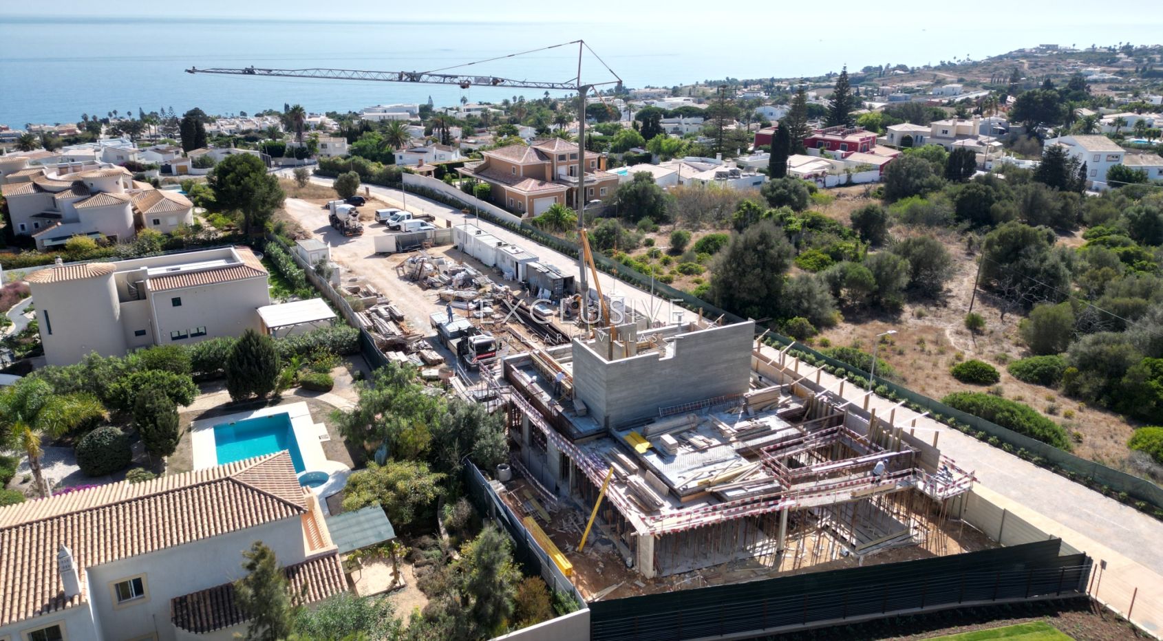 Prachtige moderne designvilla met zeezicht in Luz, Algarve