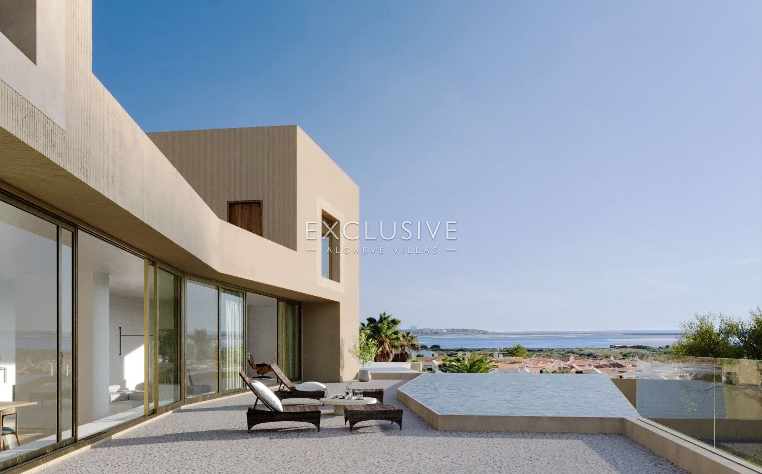 Zeitgenössische mediterrane Luxusvilla mit atemberaubendem Meerblick in Lagos, Algarve