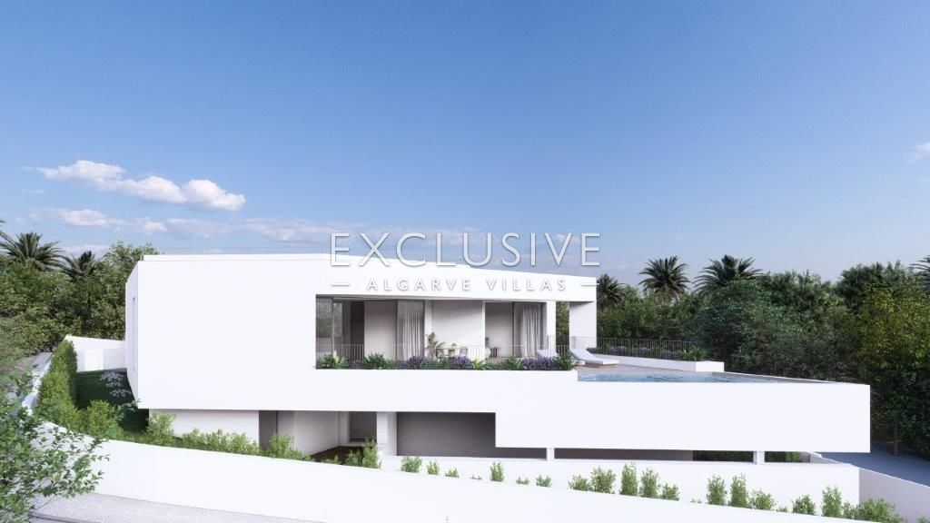 Building plot with approved project by renowned architect close to centre of Luz, Algarve