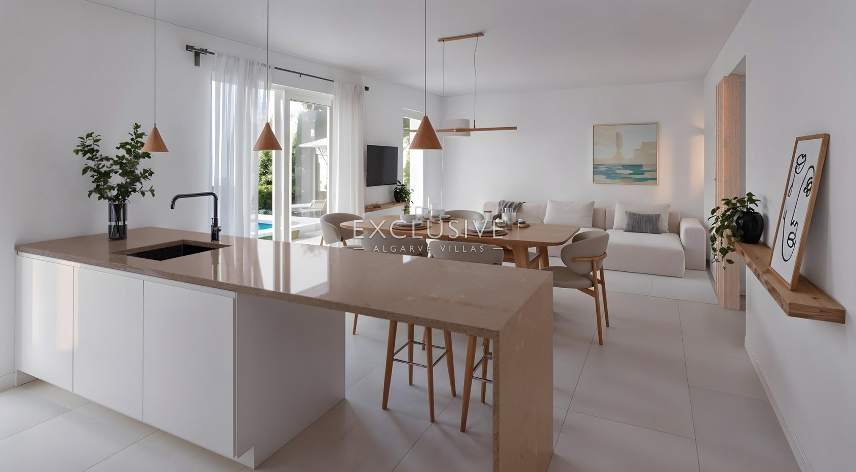 in Golf Resort, semi-detached T2+1 villa with private pool, Central Algarve