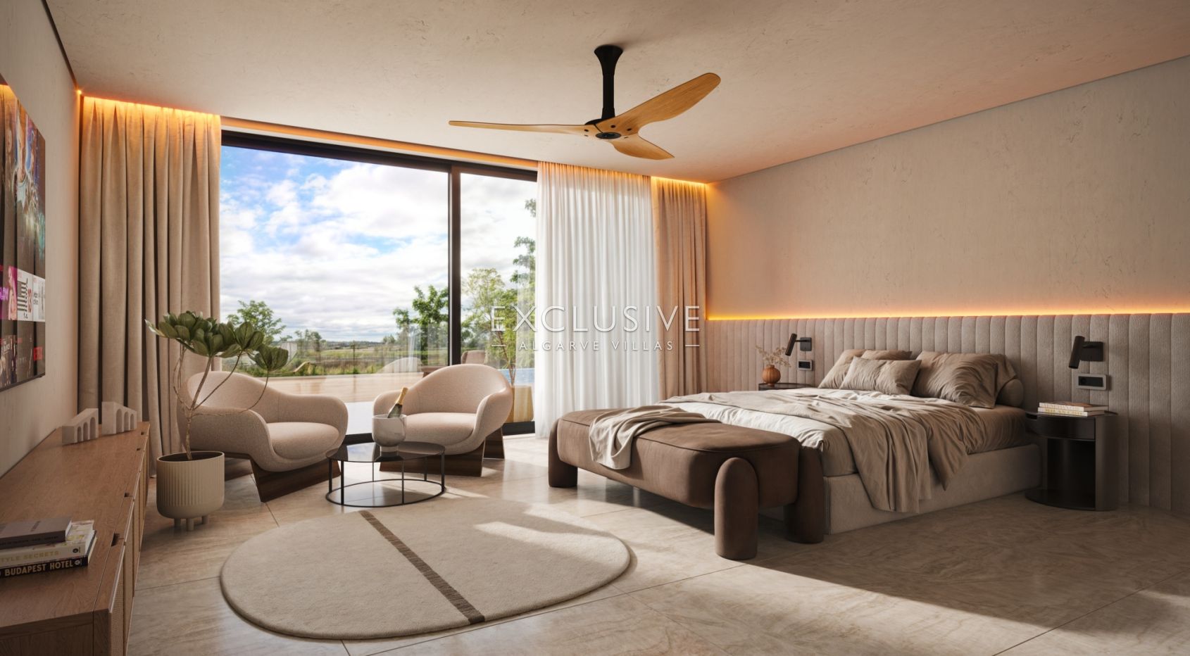 Neubau Villa mit 3 Schlafzimmern, Pool und Küstenblick in der Nähe von Loule, Algarve