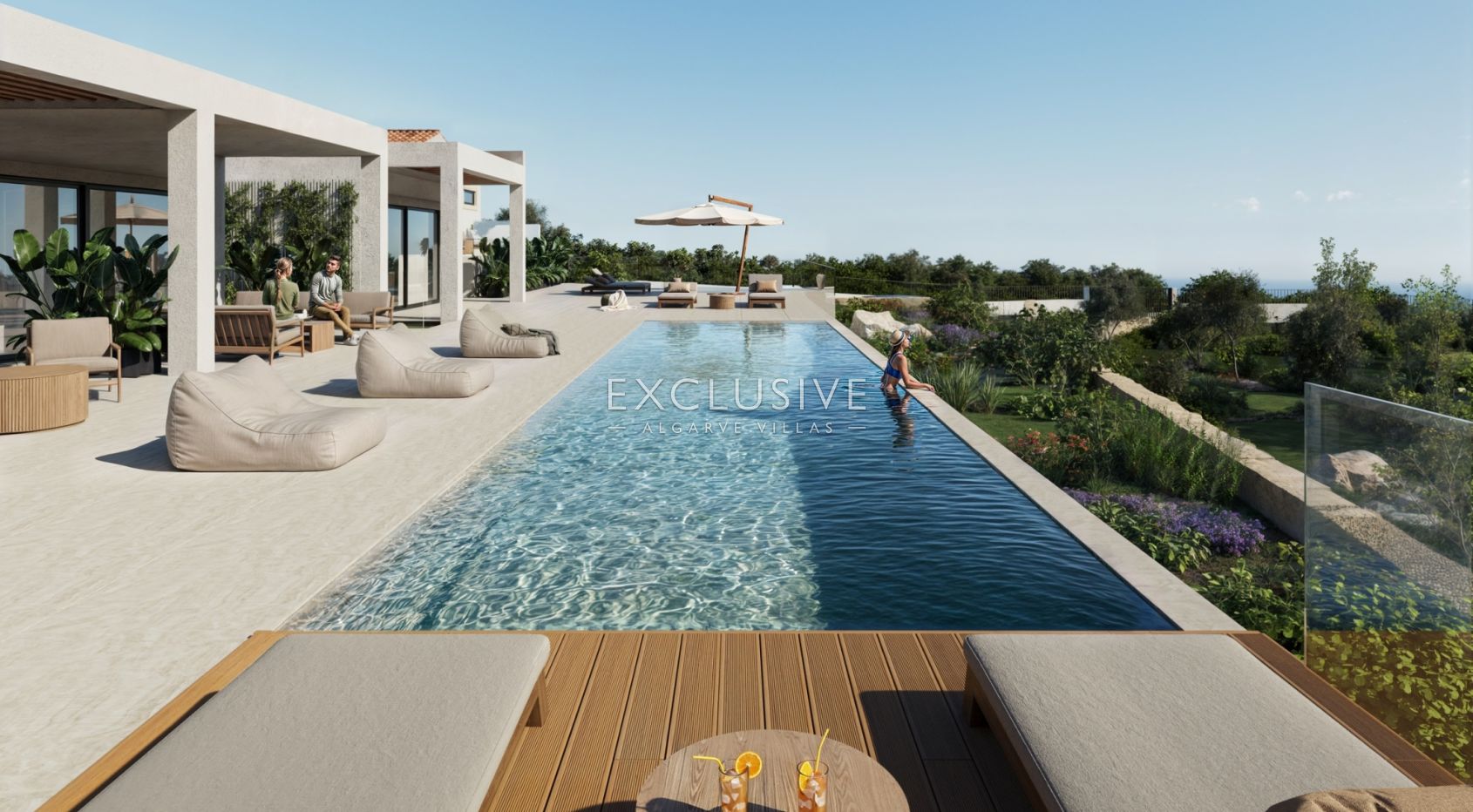 Neubau Villa mit 3 Schlafzimmern, Pool und Küstenblick in der Nähe von Loule, Algarve