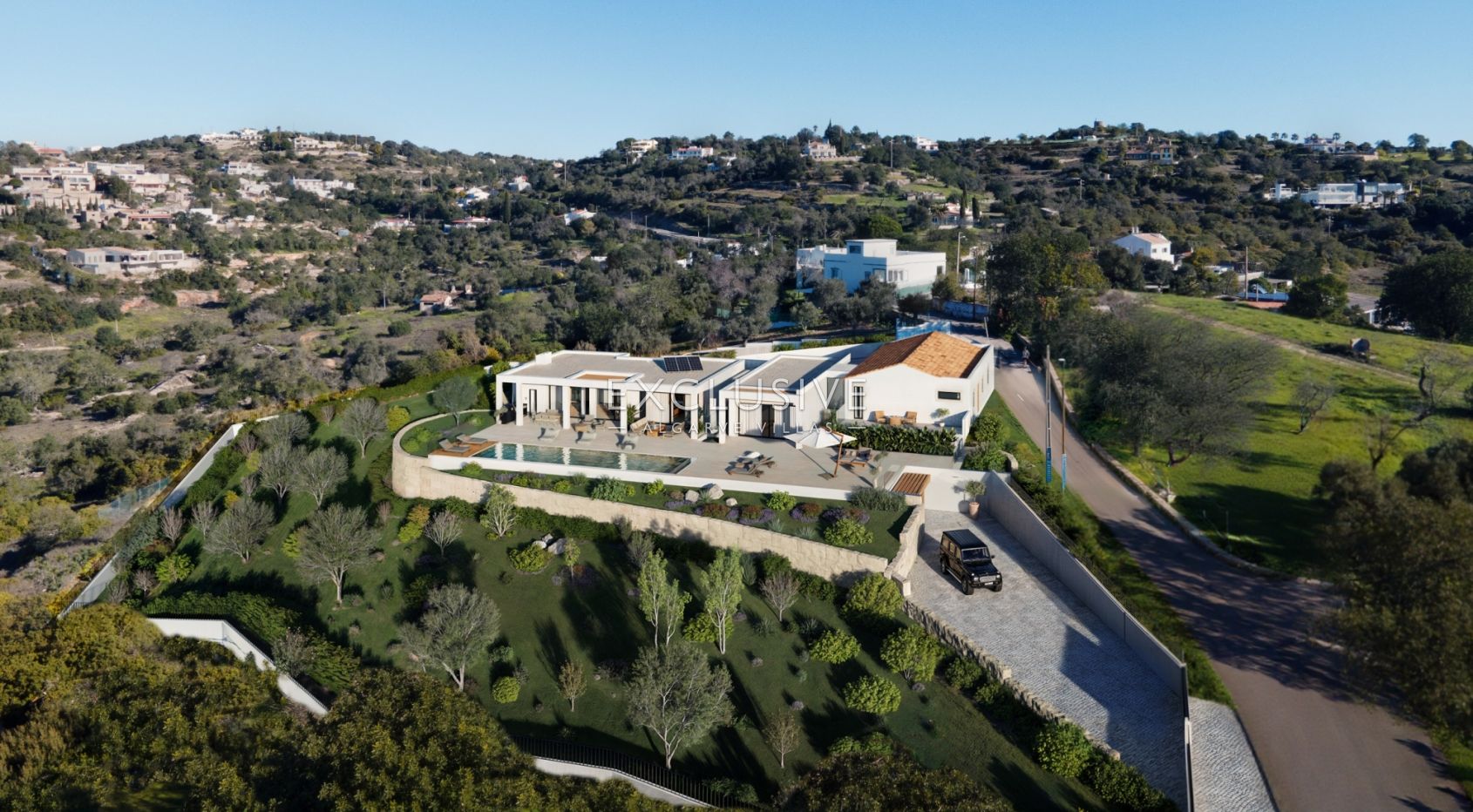 Neubau Villa mit 3 Schlafzimmern, Pool und Küstenblick in der Nähe von Loule, Algarve