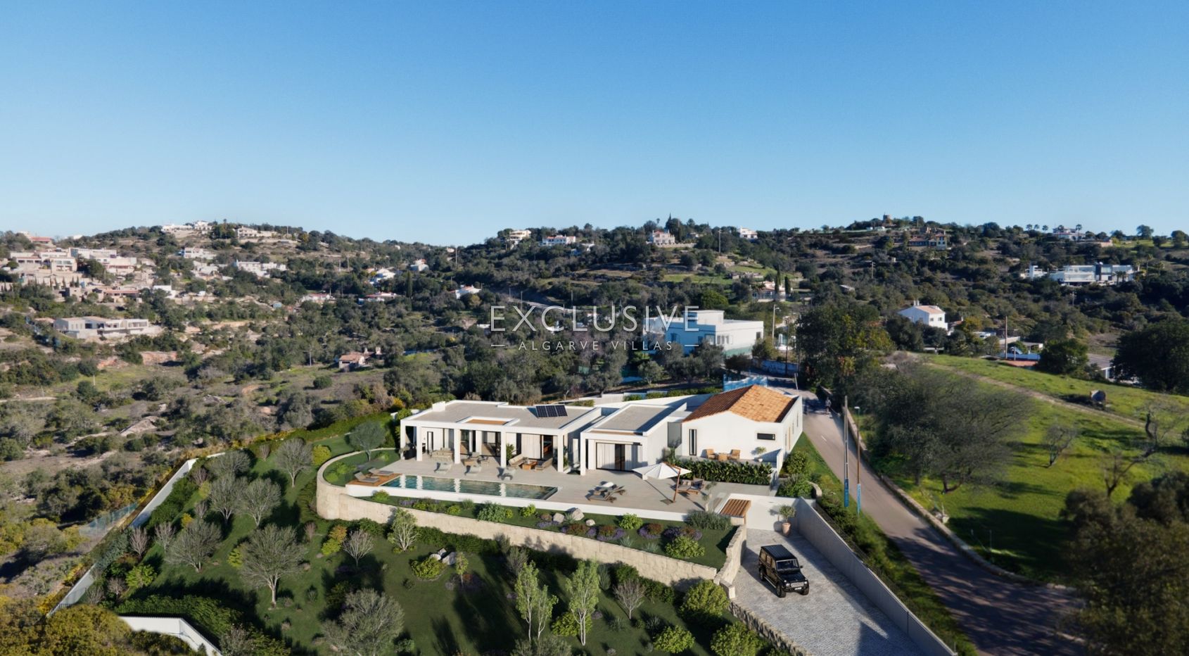 Neubau Villa mit 3 Schlafzimmern, Pool und Küstenblick in der Nähe von Loule, Algarve