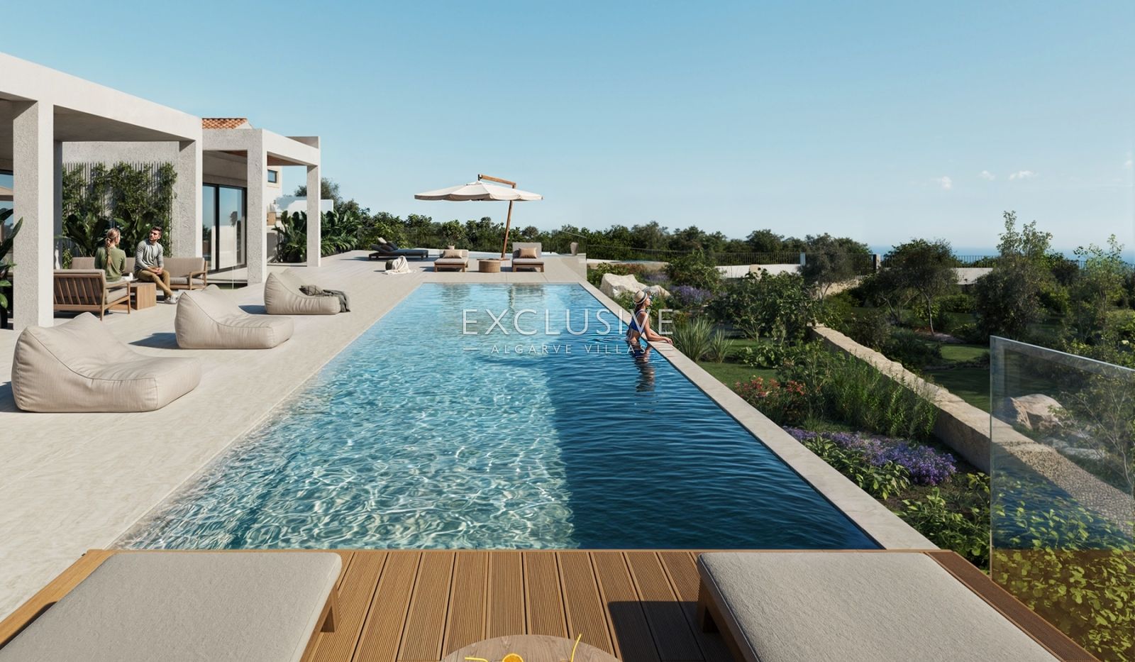 Neubau Villa mit 3 Schlafzimmern, Pool und Küstenblick in der Nähe von Loule, Algarve
