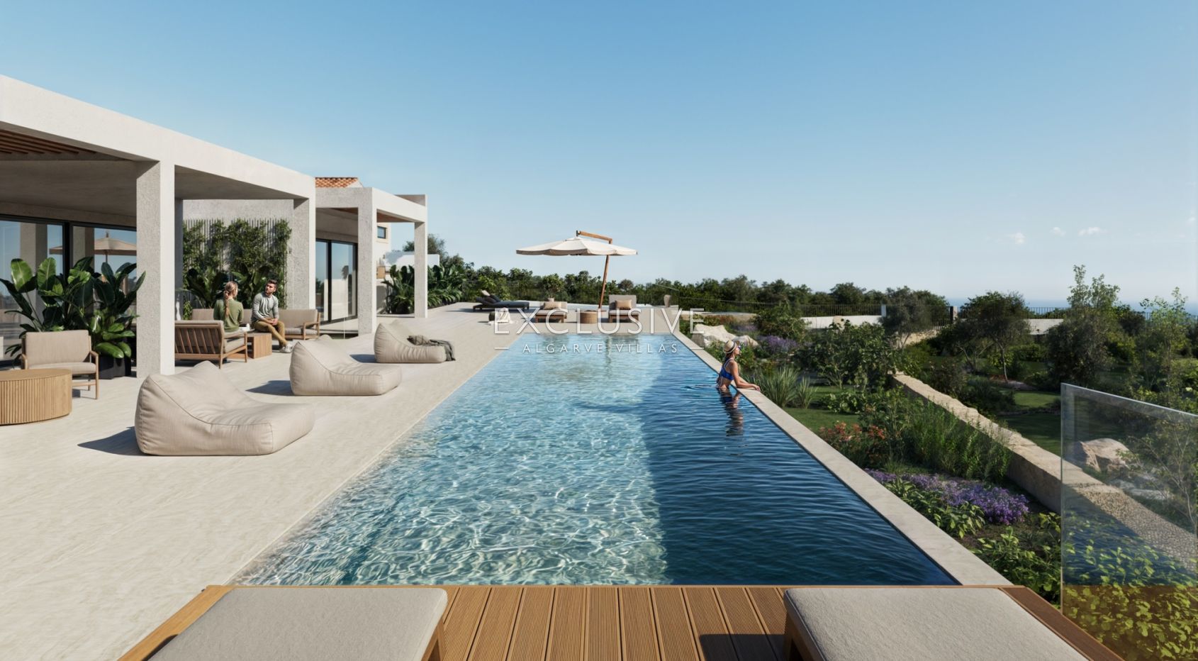 Neubau Villa mit 3 Schlafzimmern, Pool und Küstenblick in der Nähe von Loule, Algarve